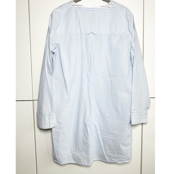 Nautica Cotton Poplin Tunic Top Light Blue Chambray Size Medium Swimsuit Coverup - Picture 7 of 9